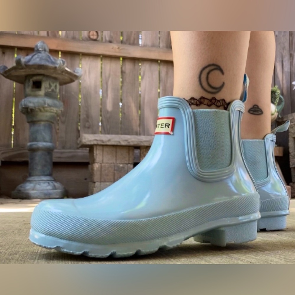Ankle rain boots light baby blue HUNTER